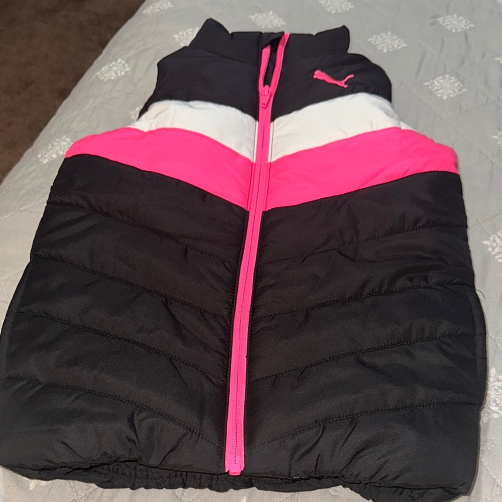 Puma Kids vest- Black and Pink